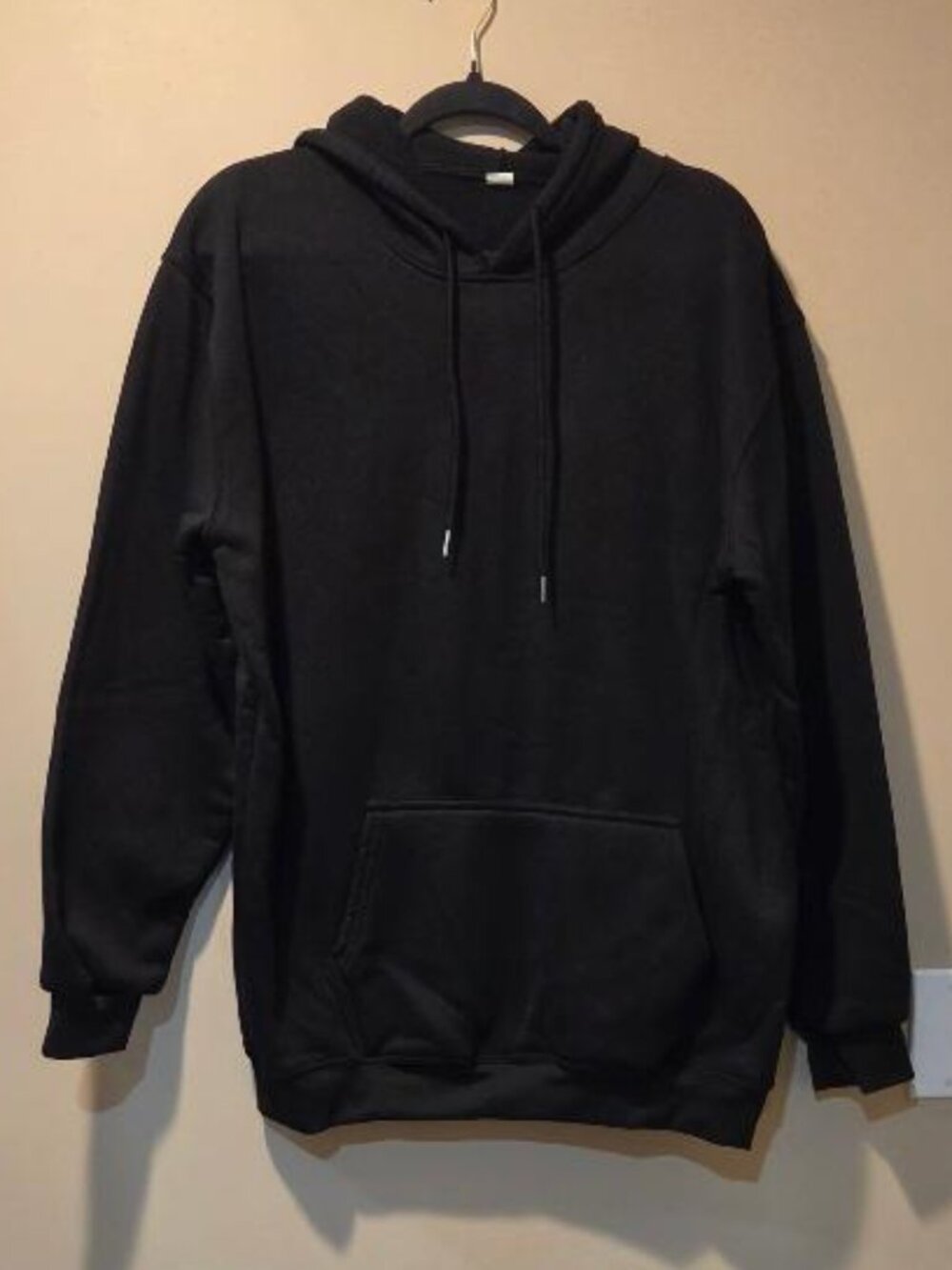Women's Plain Black Pullover Hoodie & Cargo Sweatpants Set